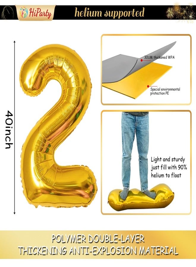 HiParty Upgraded, 42in Large 2026 Balloons Numbers, with 4pcs Star Balloon and Accessories (3D Premium Aluminum Foil) Ideal New Years Eve Balloons Decorations, for New Years Eve Party Supplies 2026, Glod - Image 4